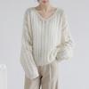 Hollow Out Thin Knitted Sweater for Women Simple and Lazy Style for Spring and Summer Pullover Sweater for Women Loose Top