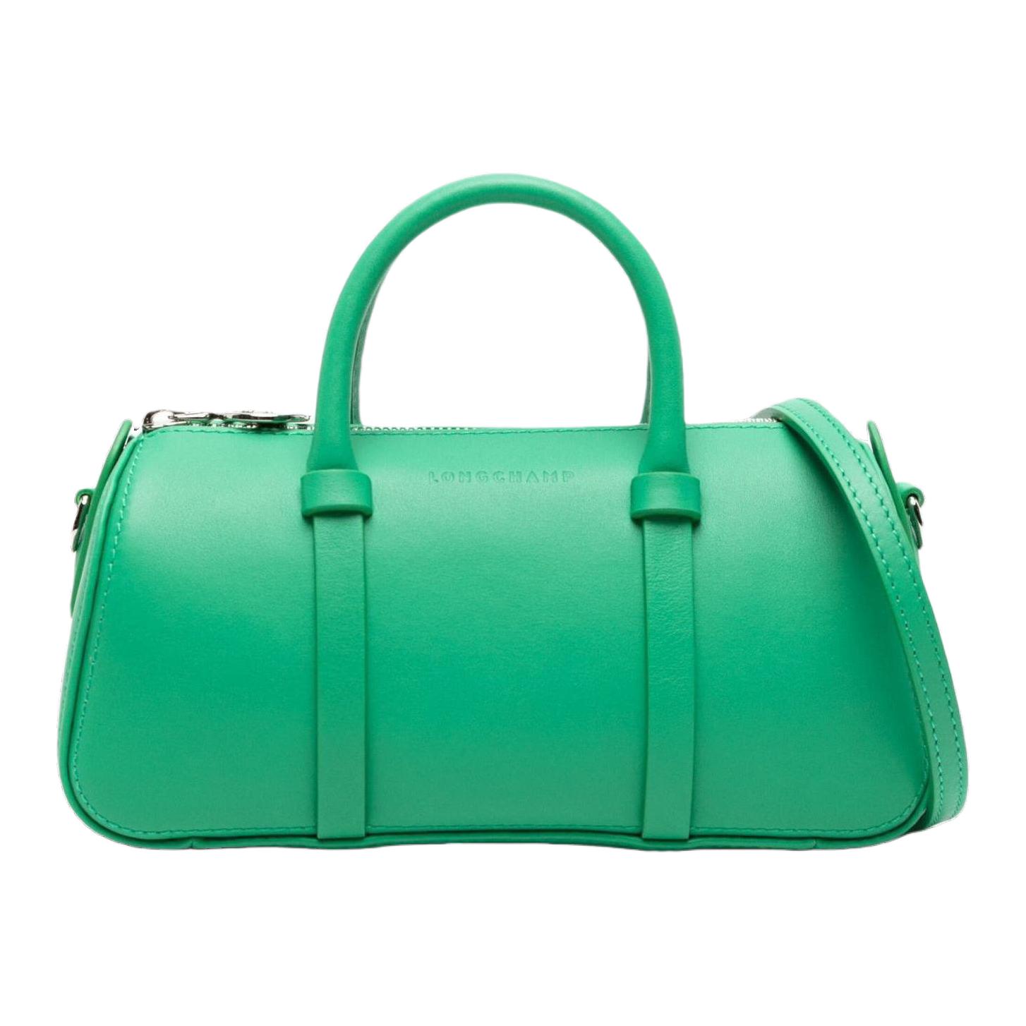 

Longchamp Daylong Logo Zip Closure Leather Shoulder Crossbody Handbag Small Women Handbag Green 10270HFK129 Basic Set (Bag+Dust Bag)