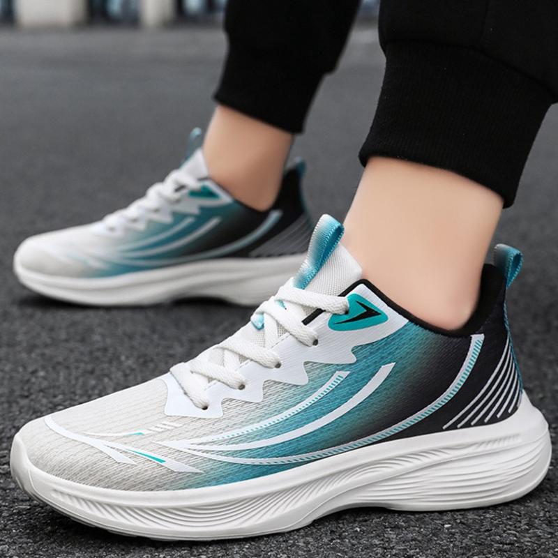 Summer Mesh Men's Running Shoes Fashion Lace-up Breathable Casual Sneakers Versatile Comfortable Soft-soled Tennis Shoes 2025