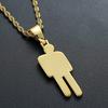 Hip Hop Strass schräger Kopf Anhänger Halskette Street Schmuck Zubehör