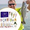 24pc fishing bait set gift box Christmas countdown fishing gear set gift Christmas bait themed fishing enthusiast gift box