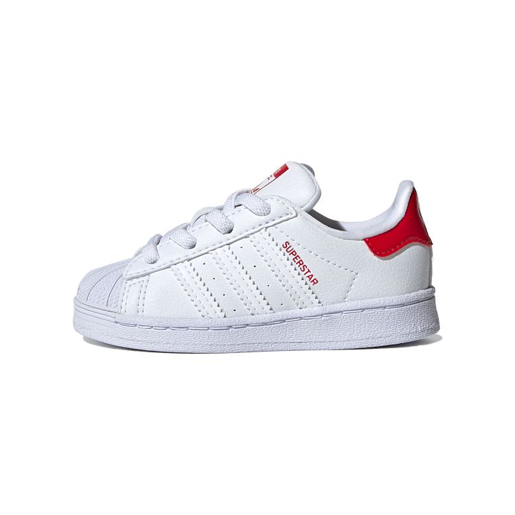 Adidas Originals Non-Slip Low-Top Walking Shoes Baby Shoes White Red FW0825