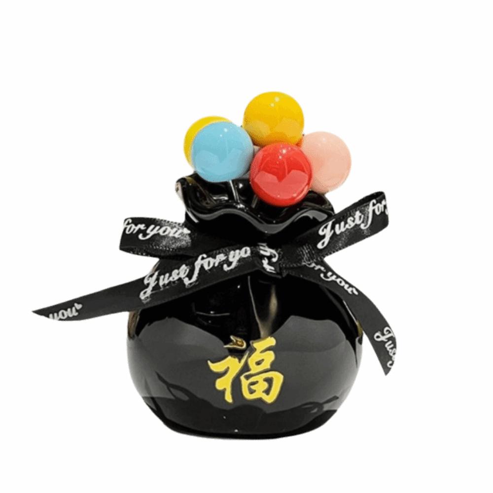 Rustproof Fu Bag-shaped Fruit Fork Set Anti-scald Blessing Bag Fruit Fork Storage Set Household