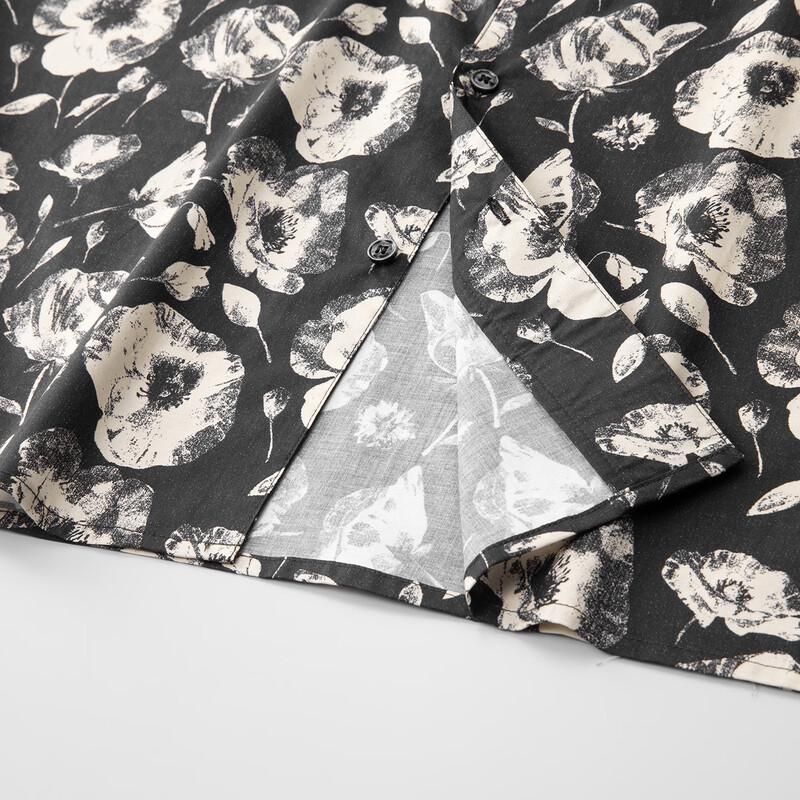 Men's Plus Size Printed Pure Cotton Short Sleeve Shirt