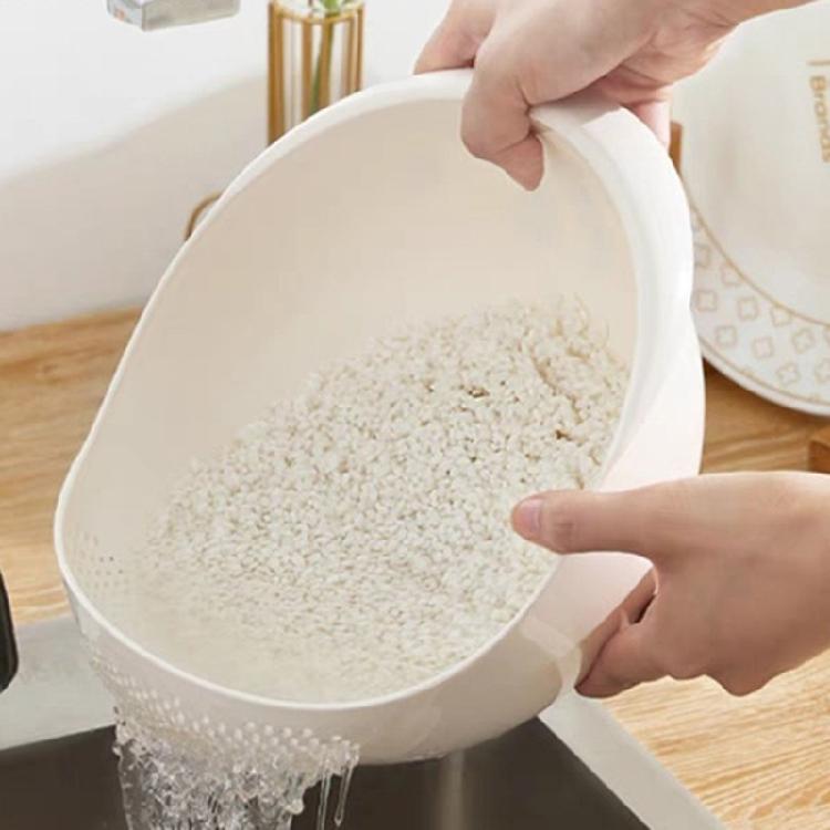 Kitchen Drain Basket Fruit Bowl Plastic Rice Washing Bowl Colander Rice Bowl Strainer Basket Homes Kitchen Organizers