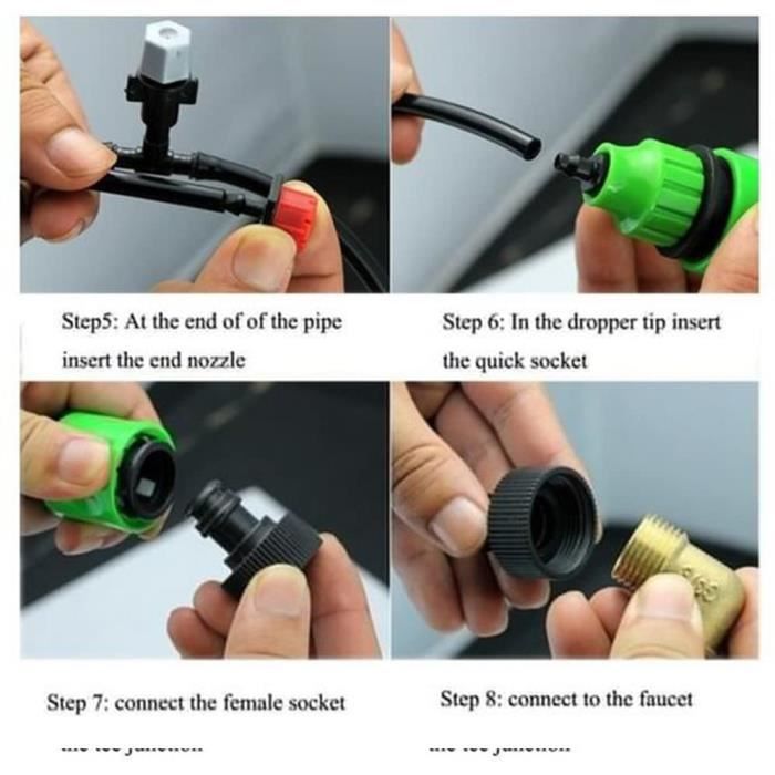 Misting System - 10 M - 10 Nozzles - Removable Nozzle - Fouclier Design