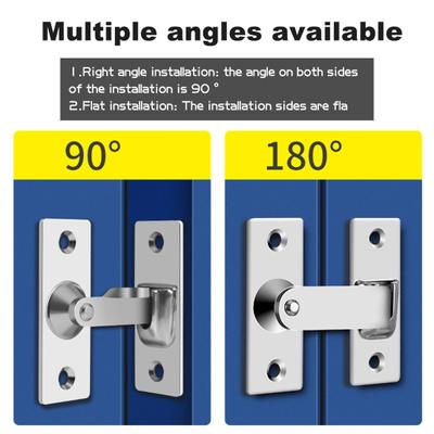 Kapı Mandalı Paslanmaz Korozyona Dayanıklı Kolay Montaj Mini Boy 90 Derece Kapı Mandalı Sürgülü Kapı Kilidi Mandalı