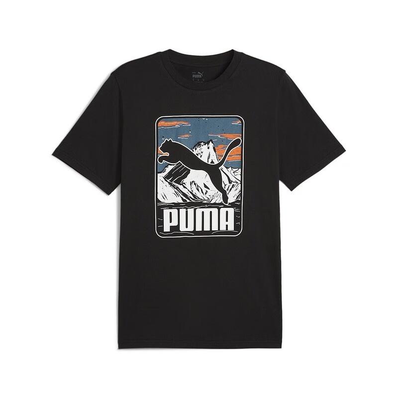 PUMA Graphic Mountain T-shirt  Black  Men s 684761-01 L