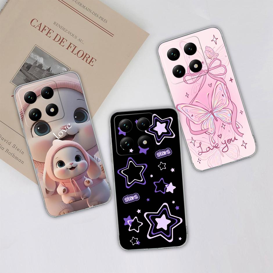 Case For Xiaomi 15T 15T Pro Adorable Astronaut Cat Anti-Fingerprint Fashion Transparent Housing For xiaomi15t 15tpro Protector
