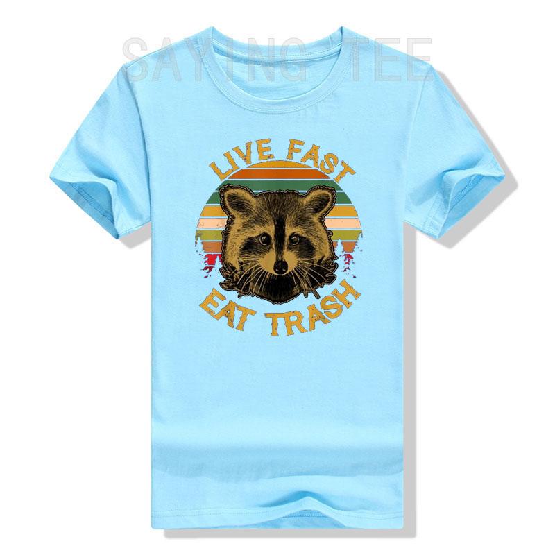 Live Fast Eat Trash Funny Raccoon Camping Vintage Hiking Shirt Live Fast Eat Trash TShirt Design Cute Animal Lover Tee Tops