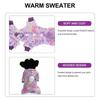 Cute Flannel Puppy Clothes Winter Insulated Outfit For Dogs Back Length 24cm 4Pcs