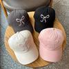 2PC Adjustable Embroidered Bow Baseball Cap,Sun Protection Hat,Suitable for Various Activities Such As Run,Cycling,Play Ball Etc