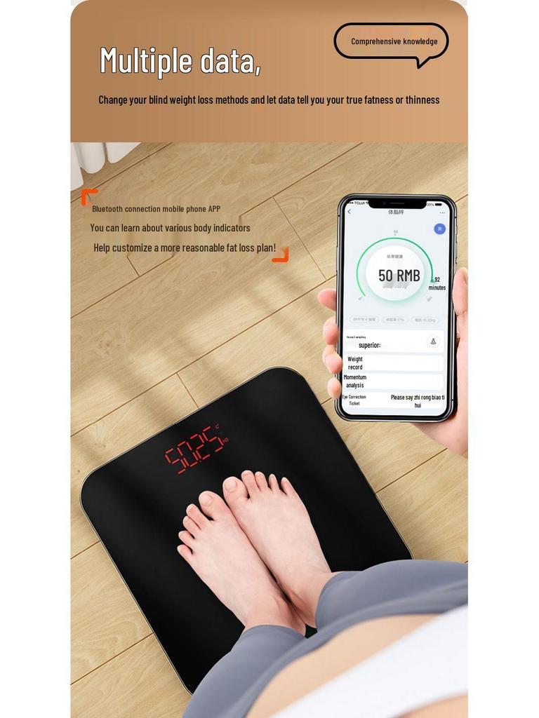 Smart Electronic Body Scale: Accurate Household Health Scale for Adults and Dormitories.