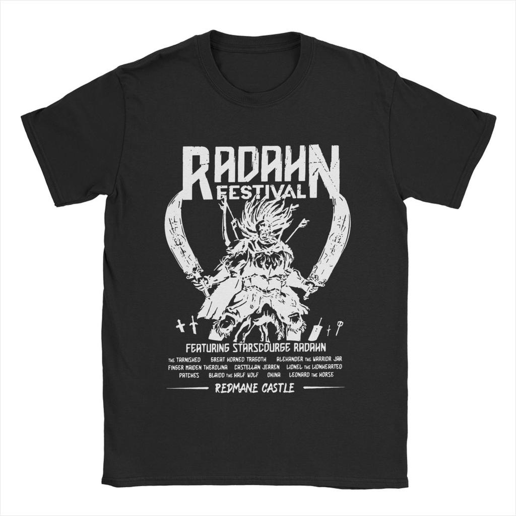 Men T-Shirts Elder Radahn Festival Leisure Cotton Tees Short Sleeve T Shirt Round Collar Clothes Summer