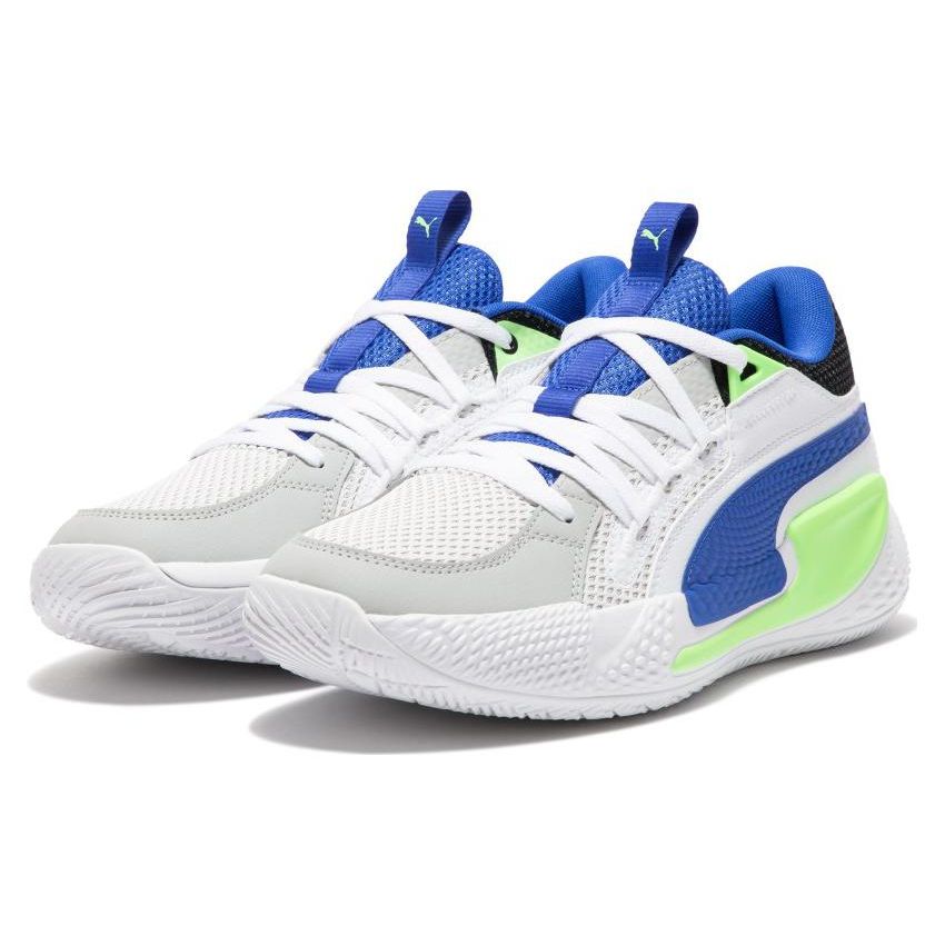Puma Court Rider 1.0 Fashion Versatile Non-Slip Durable Low-Top Basketball Shoes Men sneaker White Blue 377767-05