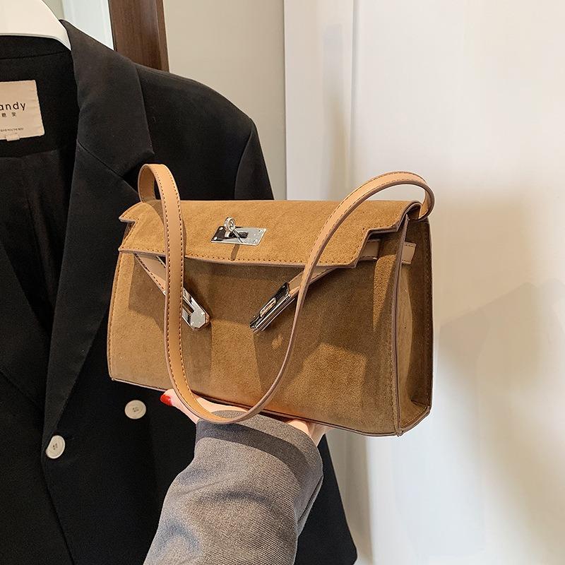Premium retro matte bag women's autumn new casual hand carry small square bag single shoulder messenger bag