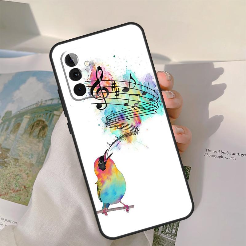 Musical Music Note Case For Samsung Galaxy A55 A35 A15 A32 A12 A22 A52 A06 A54 A34 A14 A56 A36 A26 A16 A13 A53