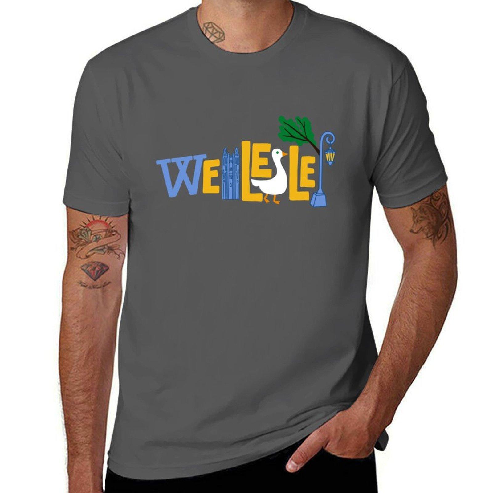 

Wellesley Lamp Post Bell Tower Goose T-Shirt man t shirts cotton t shirt man casual T-Shirt 4XL