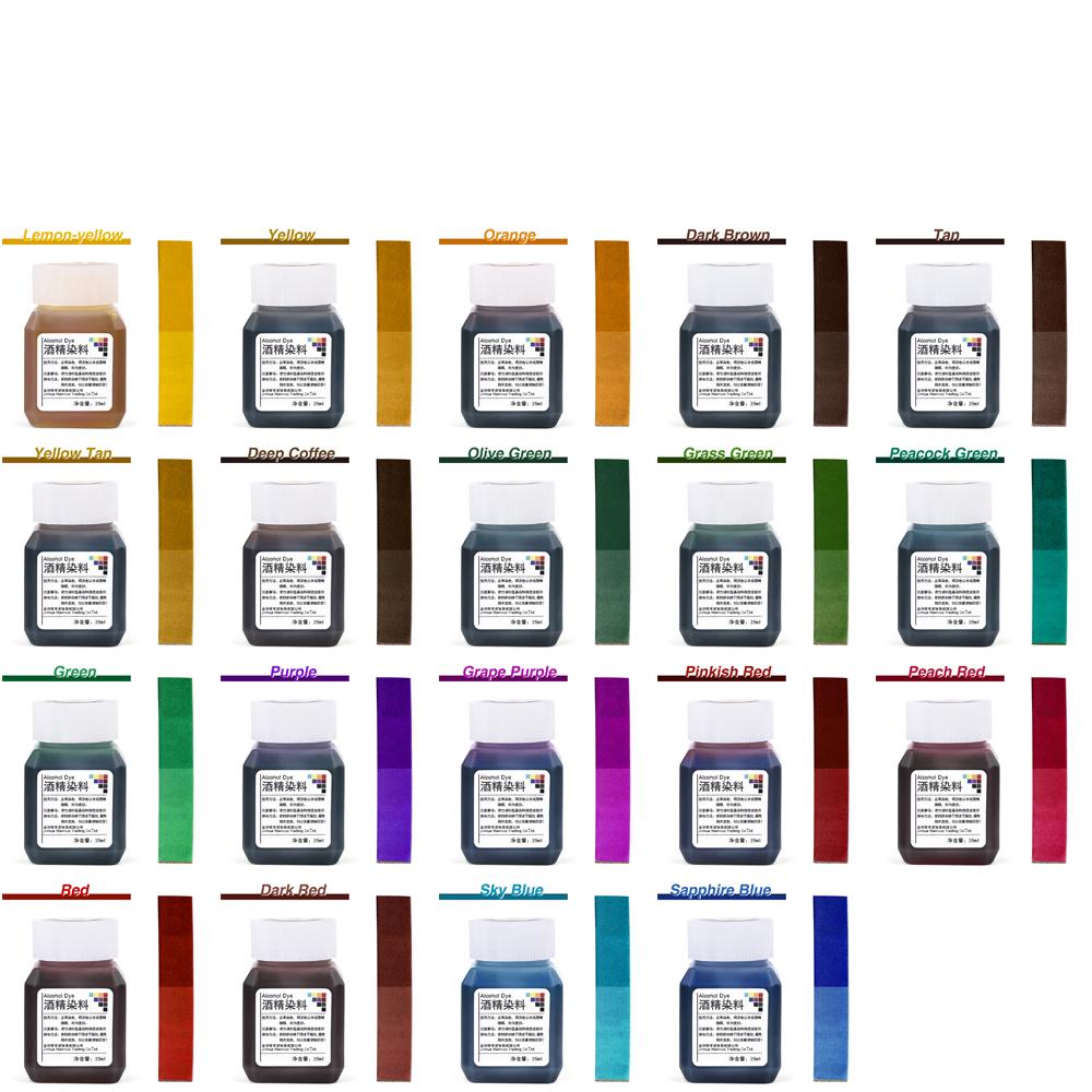 16/24 Colour-Set Vegetable Tanned Leather Pigment Coloring DIY Leather Crafts Dye Graffiti Used For Vegetable Tanning Material