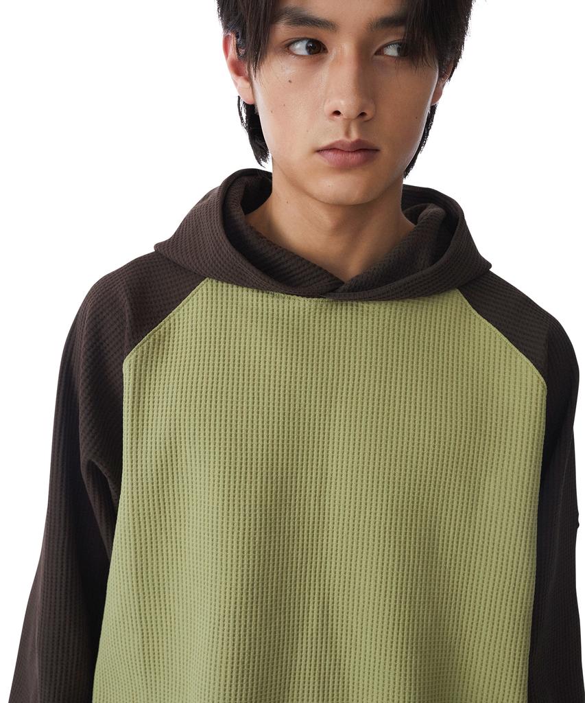 SUNLOVETOUR Aero Waffle Hoodie Red