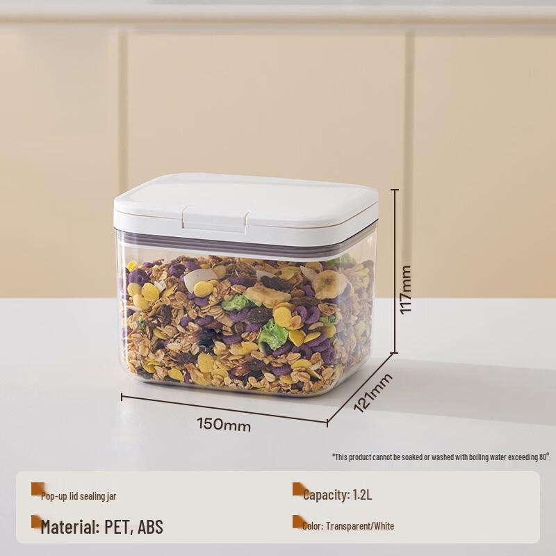 Handon 1.2L Mini Pop-up Lid Pet Food Storage Bin