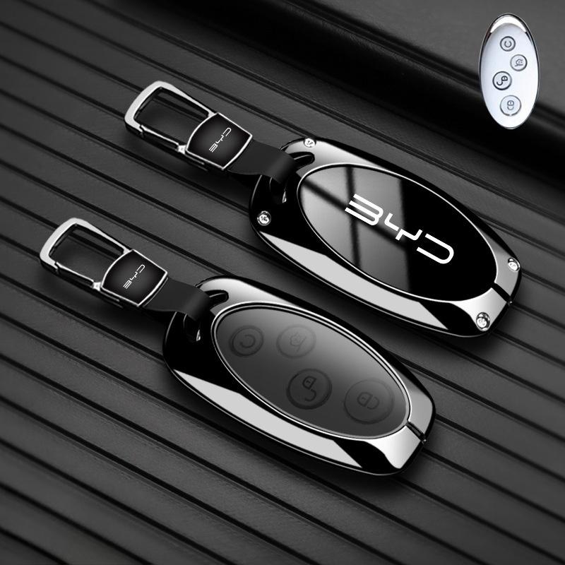 Étui Porte-Clé Télécommande Voiture Coque Housse Sac pour BYD Song Plus Atto 3 Han EV Tang DM Qin Seal Dolphin Accessoires Porte-Clés