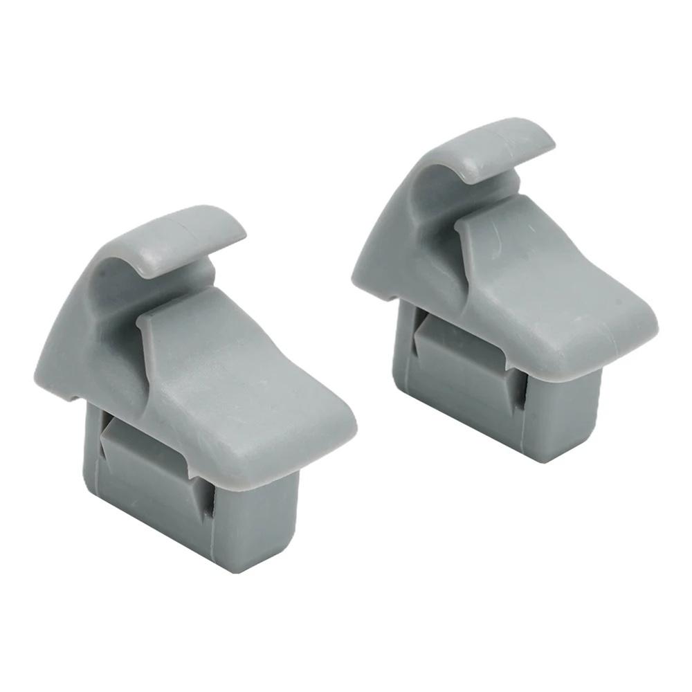 2Pcs Sun Visor Holder Clip Grey MR654343 For Mitsubishi Lancer Outlander Sport ASX