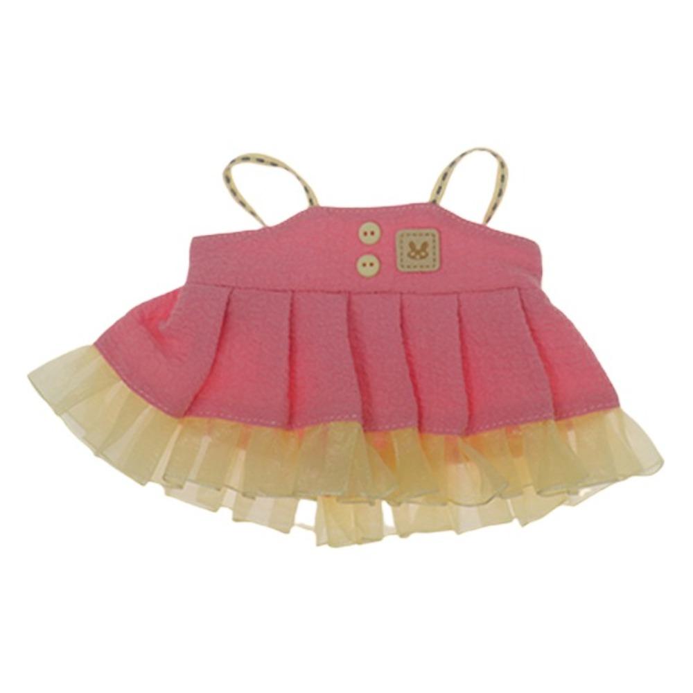 

Bow Hair Band Cotton Doll s Dress Strap Dress Plush Doll Clothes Doll Accessories pink style 1