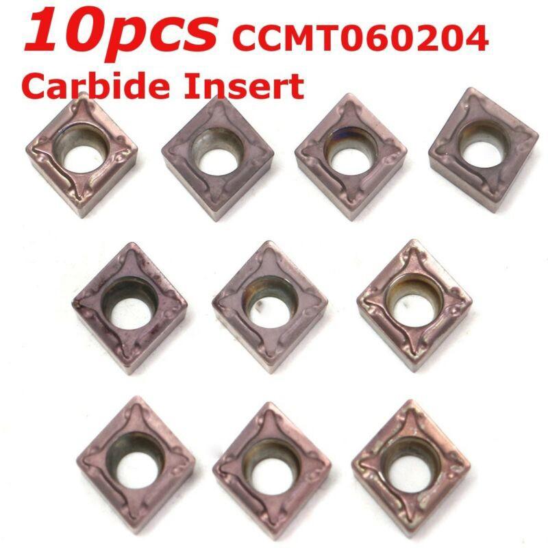 10pcs Carbide Inserts CCMT060204 CCMT0602 For Lathe Turning Tool Holder
