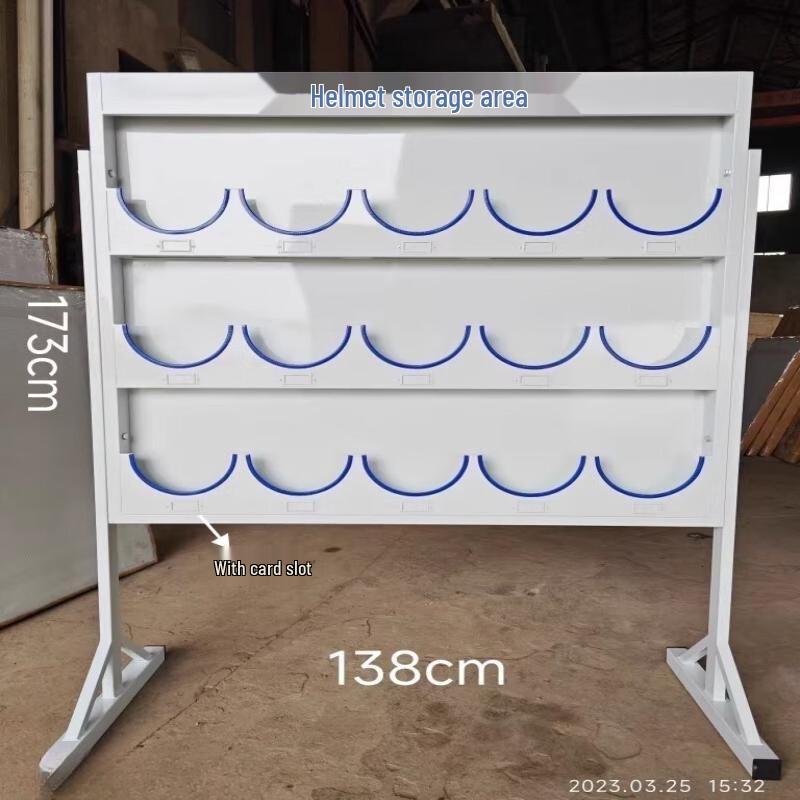 12-Position Galvanized Safety Helmet Storage Rack