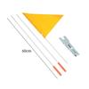 Bike Safety Flag Triangular Fiberglass Easy Install High Visibility Foldable Fittings Pennant