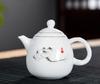 White Porcelain Teapot Exquisite Enamel Color Teapot Samovar Puer Tea Pot and Cup Set Tea Brewing Kettle Yixing Clay Kettle Pots