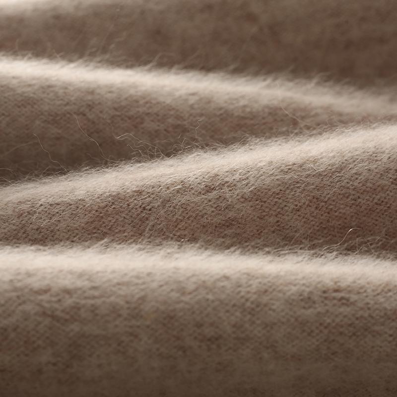 Dámský kašmírový svetr Qinghe kašmír 30% kašmír 30% norka 30% vlna 10% nylon Dámský podzimní a zimní hustý kašmírový pulovr měkký a teplý