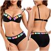 Two-piece Women's Swimsuit Set, Black, Padded Suit. Two-piece Women's Swimsuit Set, Black, Padded Suit, XL.