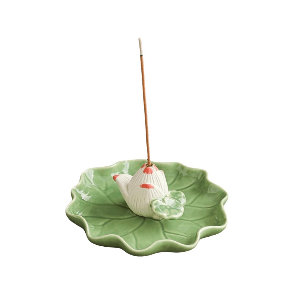 Ceramic Incense Stick Burner Frog Tabletop Incense Base Incense Burner  Yoga Meditation