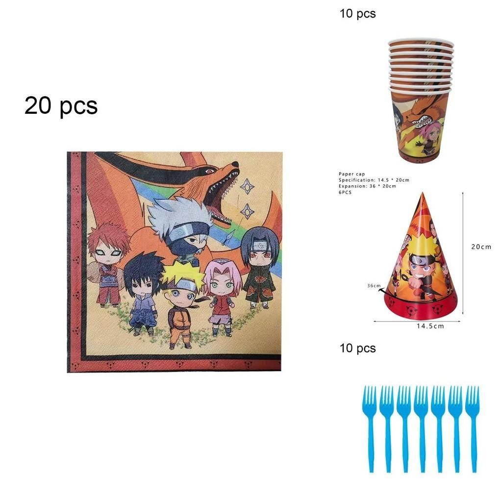Complete Naruto Ninja Birthday Party Supplies Set With Festive Tableware And Banners