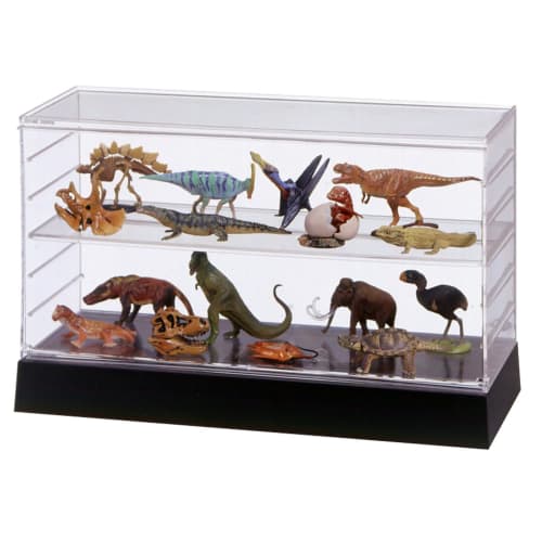 Shinkohanger Figurenvitrine, Stapelbare Quadratische Basis, Schwarz, Hergestellt in Japan, Horizontal, Puppe, Tomica, Ania, Gachapon, Sammlung, Verstellbares Tablett, Remo