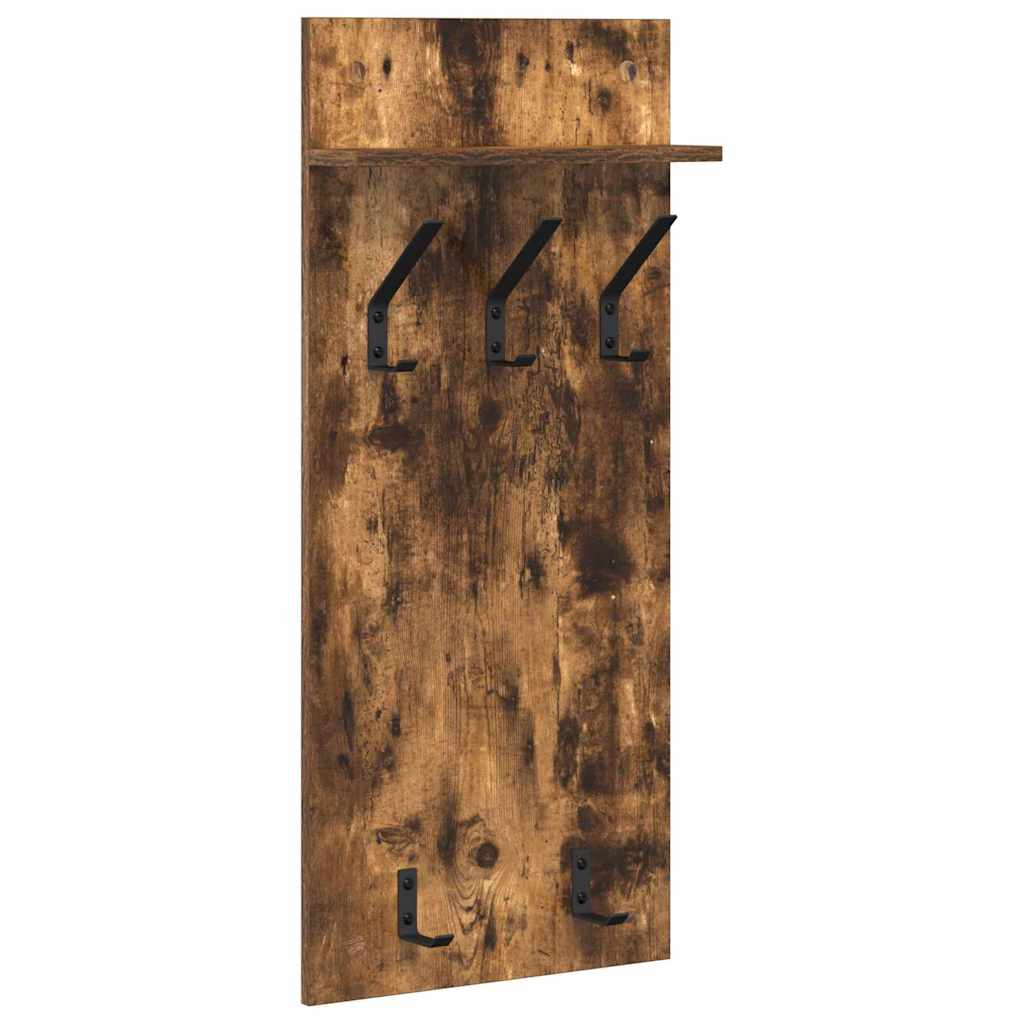 Wall Mounted Nightstand Smoked Oak 40 x 10 x 90 cm