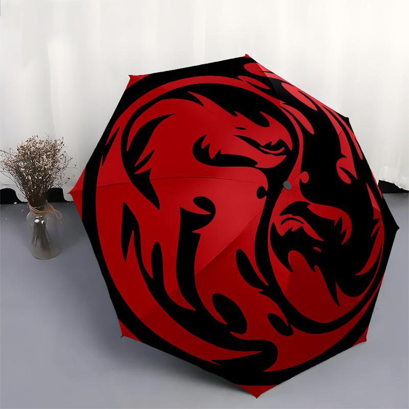 Yin Yang Phoenix Symbol T-Shirt - Spiritual Balance DesignUmbrella, Portable 3-Fold Umbrella for Men & Women,Christmas Gift ES220