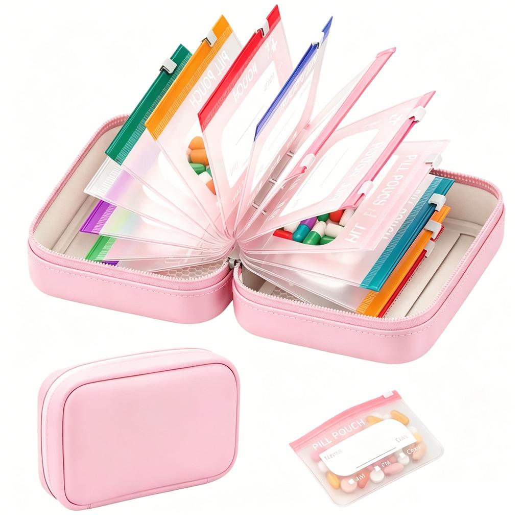 Reusable Travel - 14 Pcs Small Storage Bags for Home and Outdoor Use, Portable Pouch Set for Toiletries, Cosmetics, Accessories
