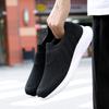Fashion Women's Slip-On Flat Bottom Shoes Breathable Mesh Upper Cross-Border Knitted Casual Footwear Low Heel Non-Slip Comfortable