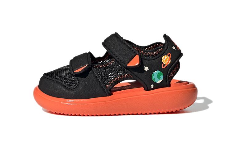Adidas Water Sandal Ct I Slip Resistant Cushioning Low top Sandal Black Orange Infant And Toddler GX2479 23