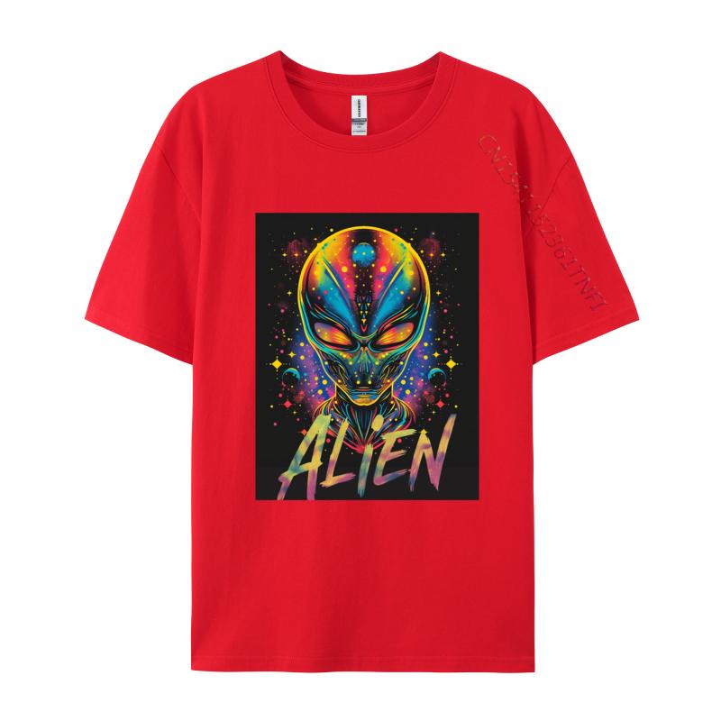 ALIEN HEAD TShirt Personalized Tshirt Prevalent Mens Cotton Tshirts Tops Tees Colorful 3d Printed T Shirts