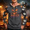 Men's Printed Hoodie with Pocket and Drawstring Loose Fit Casual Sweatshirt