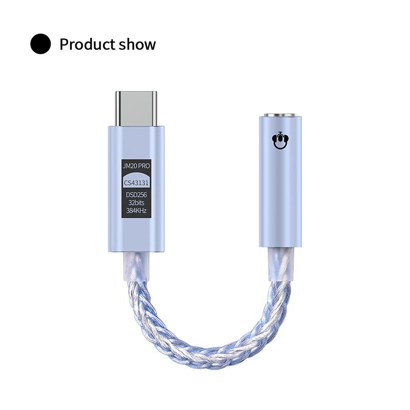 

Цифровой аудиодекодер JCALLY JM20 PRO Чип CS43131 Портативный адаптер усилителя для наушников Поддержка 8-полосной эквализации Звуковой усилитель