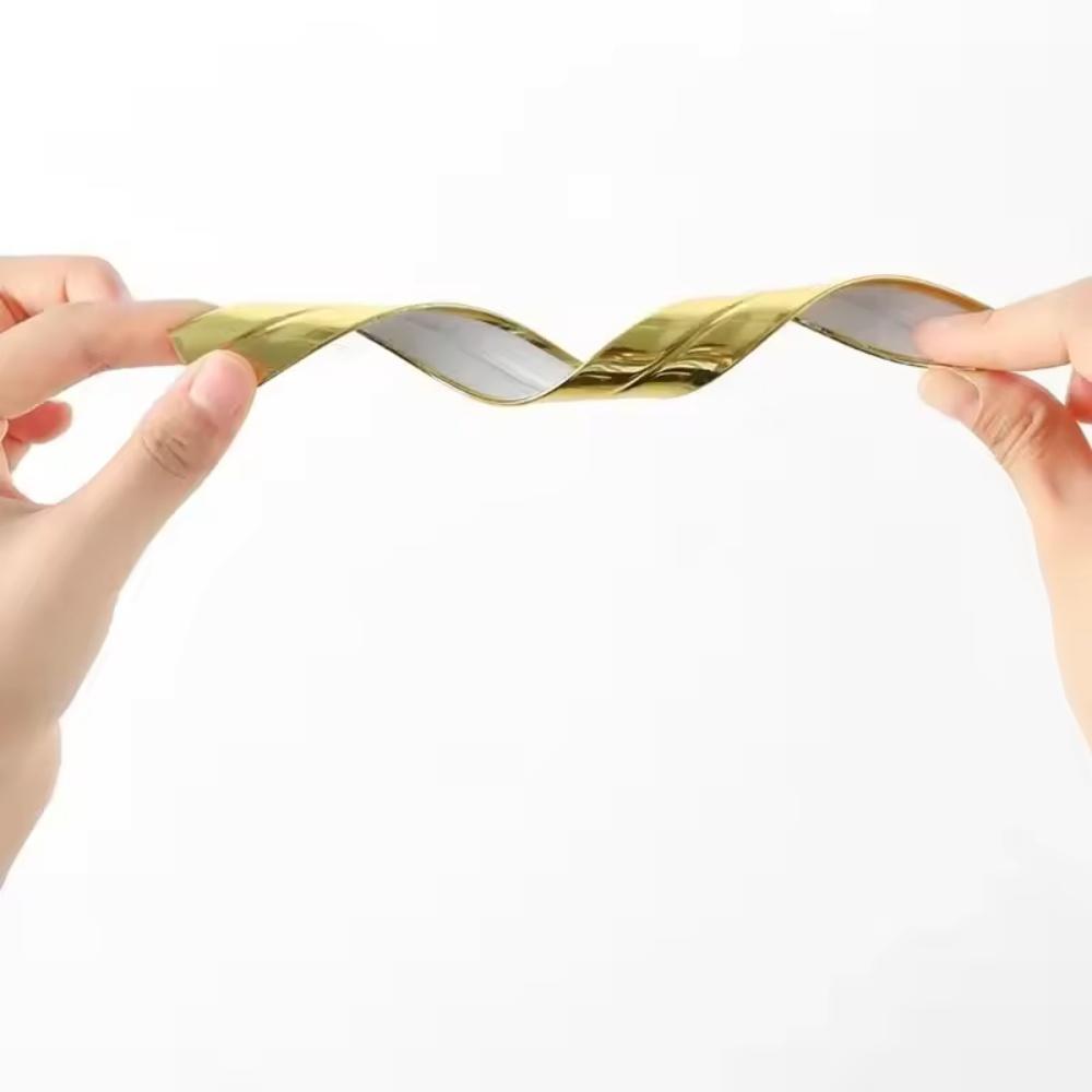 1pc 118.11inX0.79in Background Wall Decoration Tape Wall Corner Protector Molding Styling Trim Sticker Door Window Trim Strip