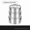 Round Stainless Steel Lunch & Fruit Box with Lid - Ideal for Salads, Fresh-Keeping, and Picnics