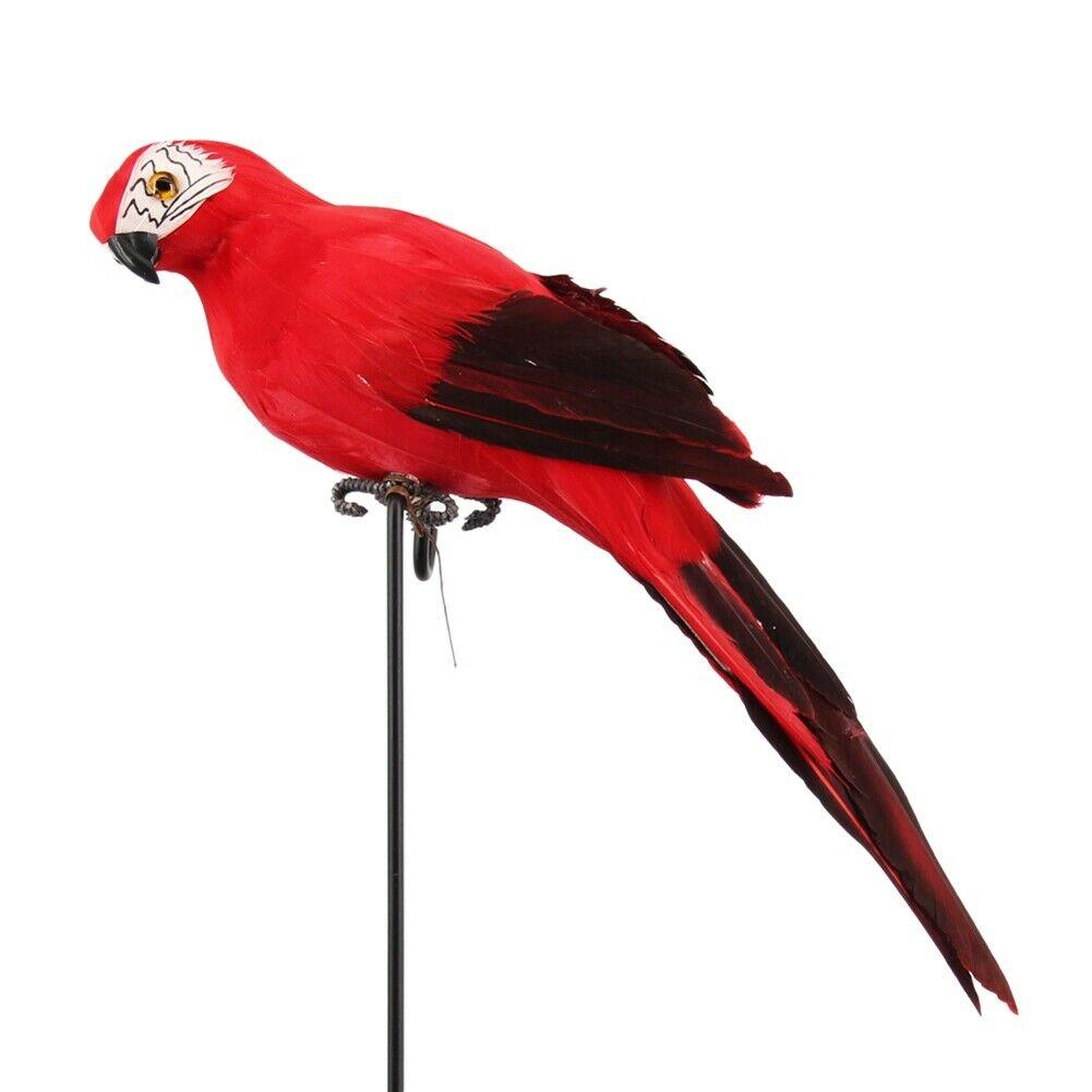 Garden Lawn Decoration Lifelike Fake Bird Artificial Parrot Realistic Decoration For Patio Decoration Party Prop Garden