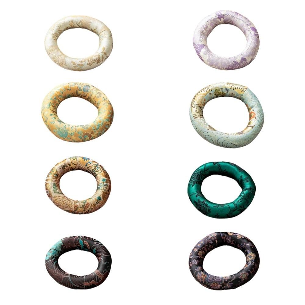 Spiritual Accessory Nepalese Singing Bowl Mat Round Cloth Donut Shape Mat Traditional Non Slip Drink Cup Mat Meditation