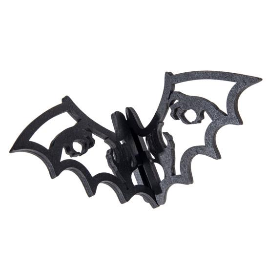 Bat Decoration Hollow Spider Spooky Easy Assembly Reusable Wooden Black Bat Ornament Centerpiece Party